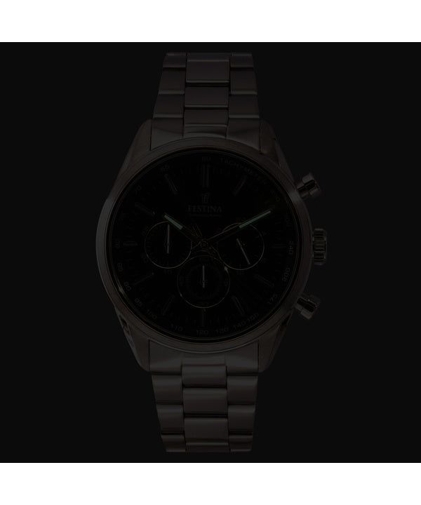 Festina Timeless Chronograph Stainless Steel Black Dial Quartz F16820-4 100M Men's Watch image 5