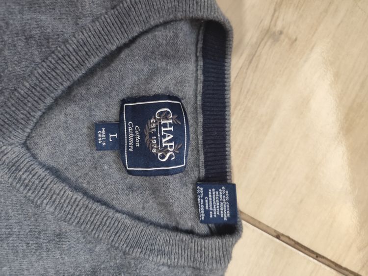 Immagine di Chaps Grey V-Neck Sweater 4