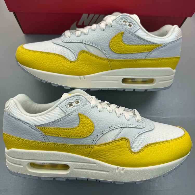Nike Air Max 1 Size UK 8.5 Tour Yellow Photon Dust White Trainers DX2954-001 7