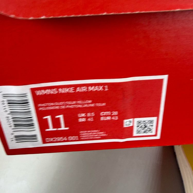 Nike Air Max 1 Size UK 8.5 Tour Yellow Photon Dust White Trainers DX2954-001 5