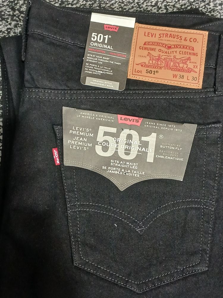 Levi'S 501 Original Jeans Black W38 L30