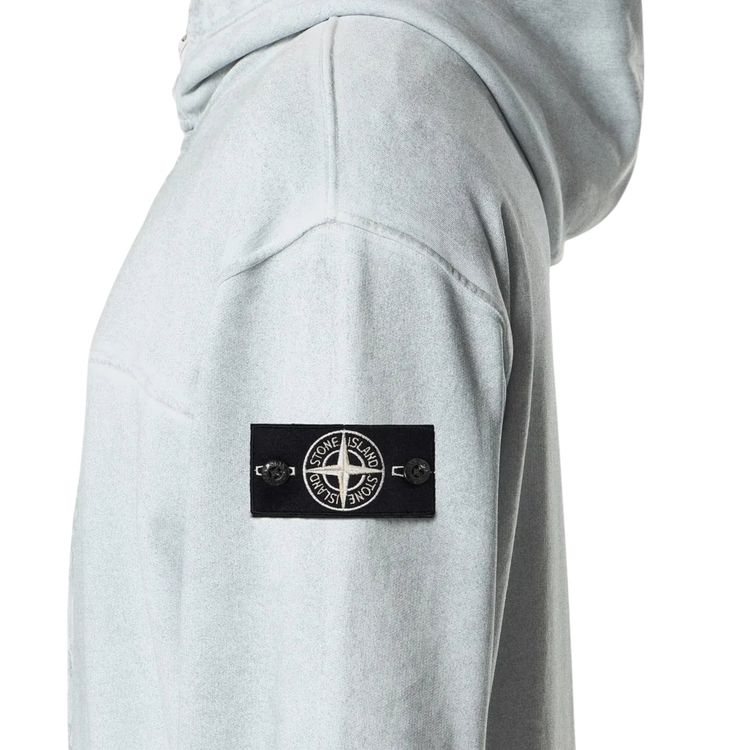 Stone Island Organic Cotton Fleece Reflective Zip Up Hoodie￼ imagen 3