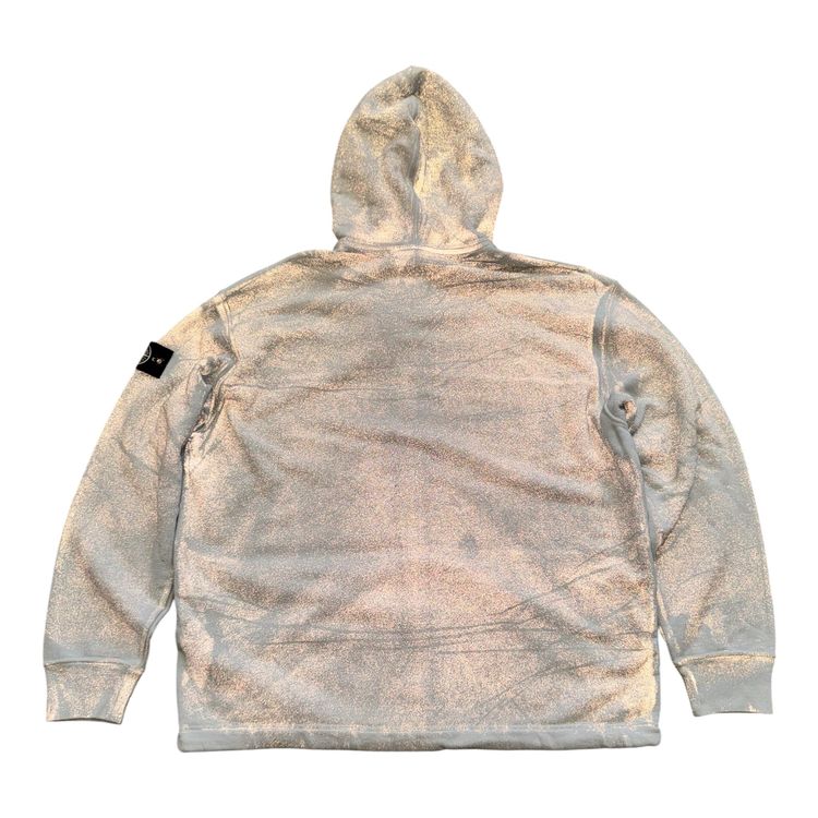 Stone Island Organic Cotton Fleece Reflective Zip Up Hoodie￼ imagen 5
