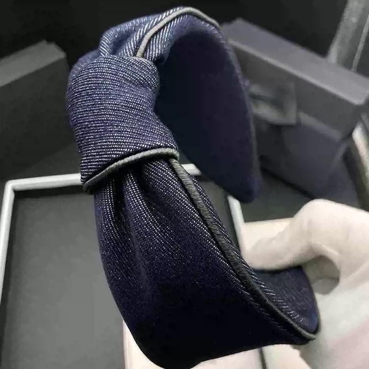 Denim Knotted Headband image 2