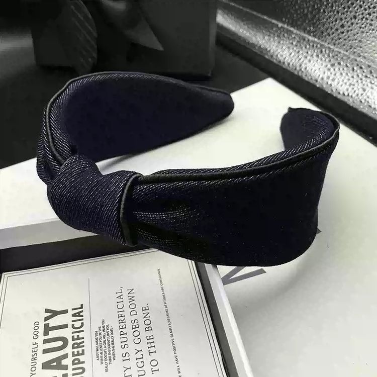 Denim Knotted Headband image 1
