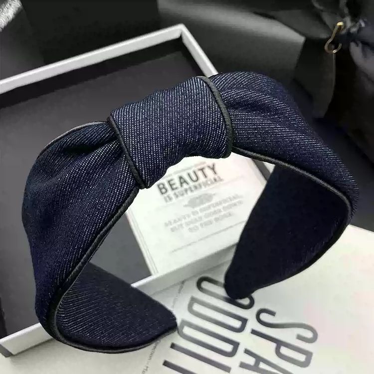 Denim Knotted Headband image 5