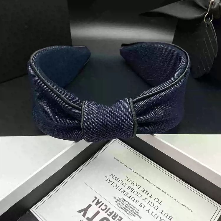 Denim Knotted Headband image 3