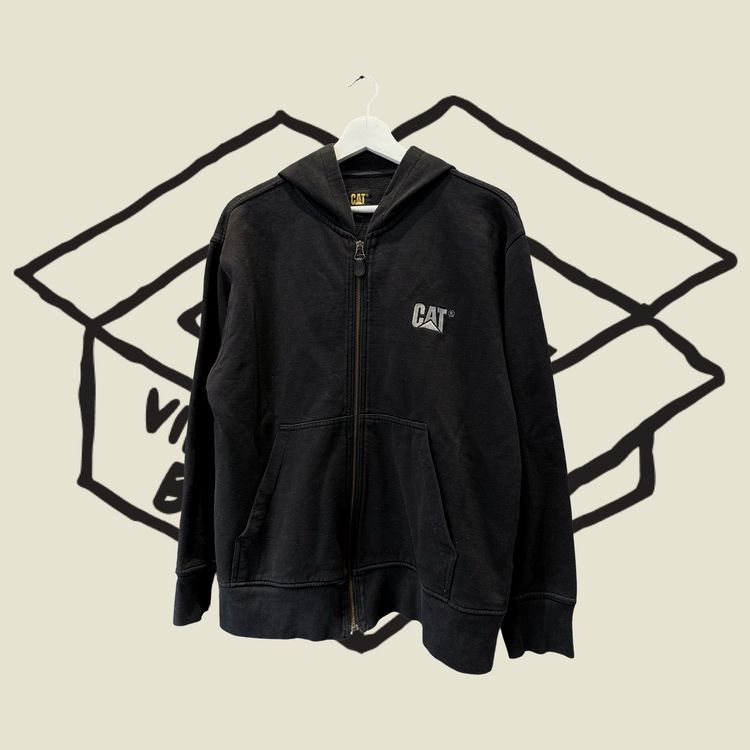 Cat Black Zip-Up Hoodie