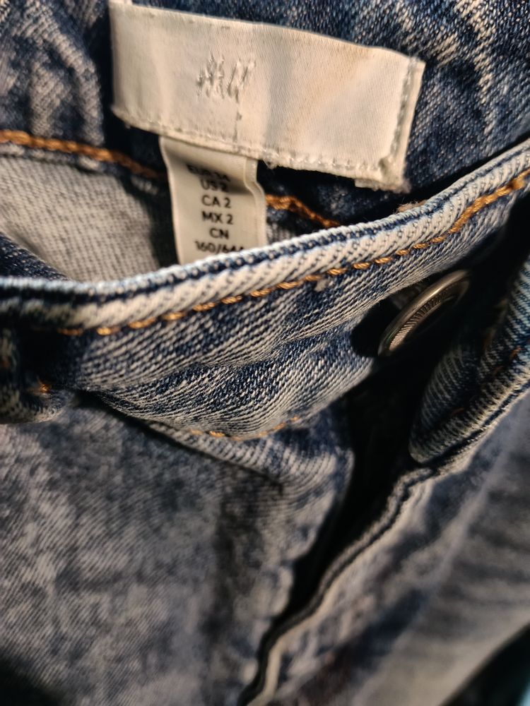 H&M Blue Denim Jeans obraz 4
