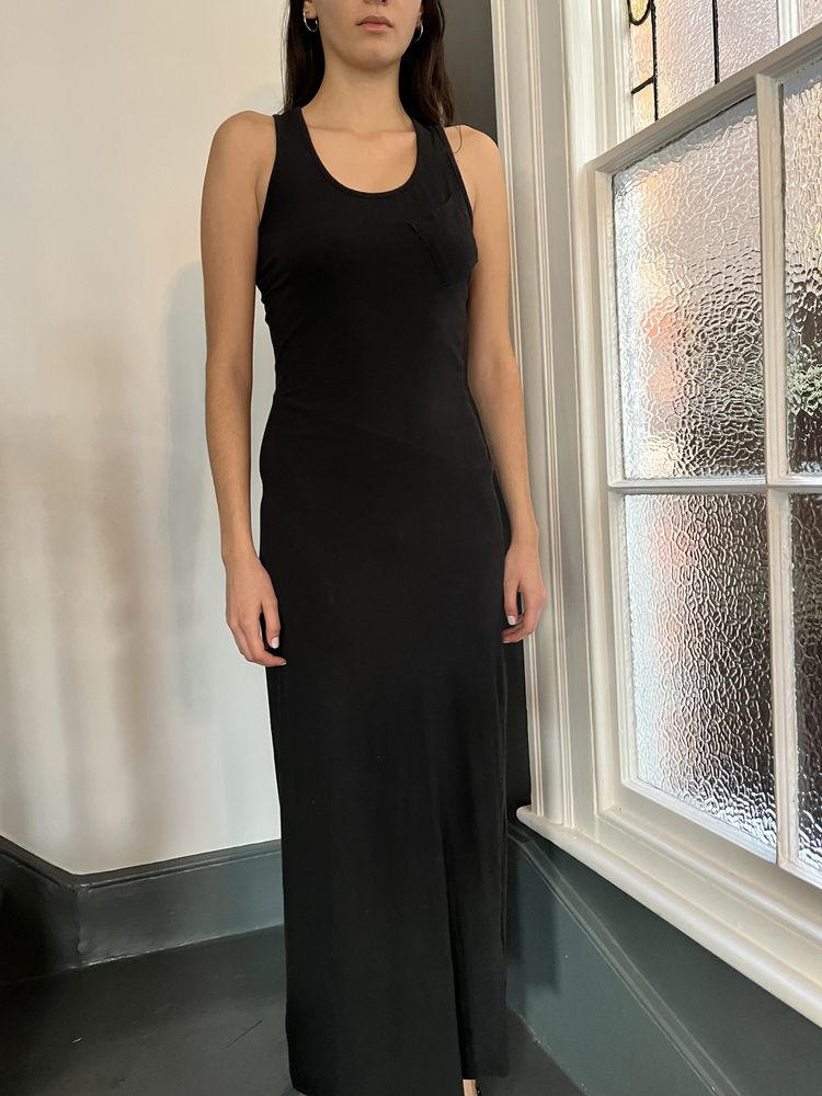 Black Sleeveless Maxi Dress
