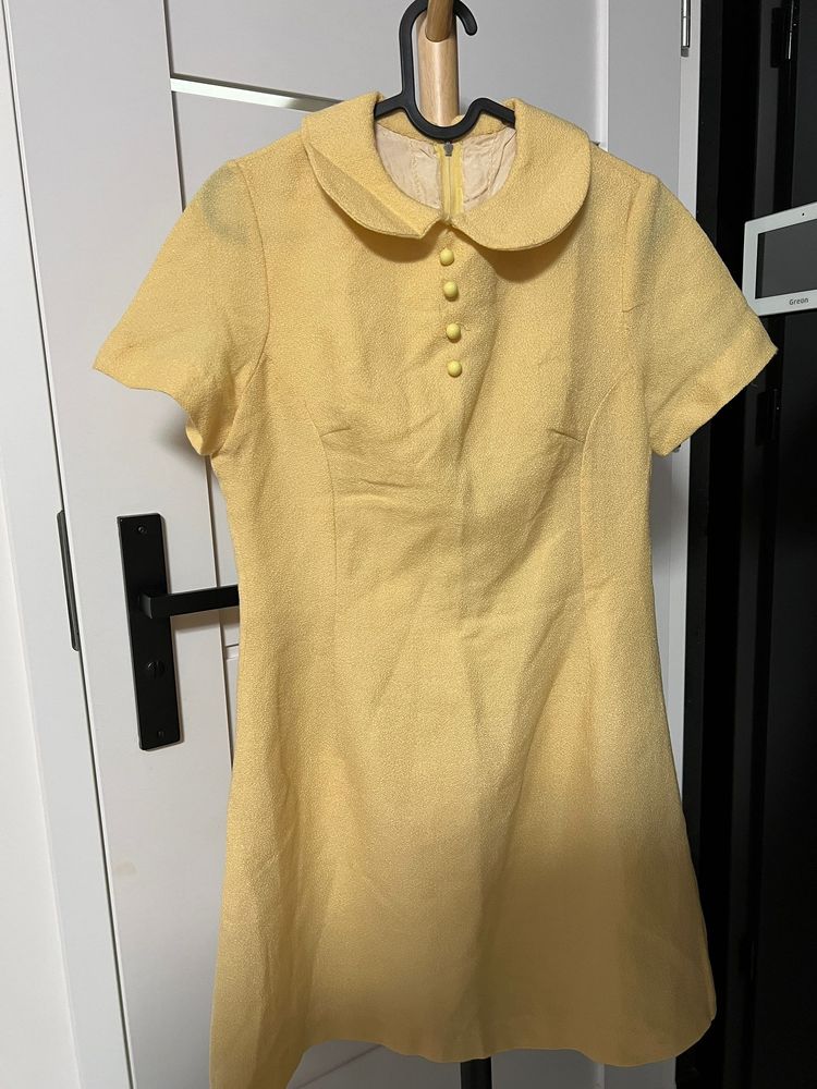 Other Yellow Short Sleeve Dress With Button Details product image
