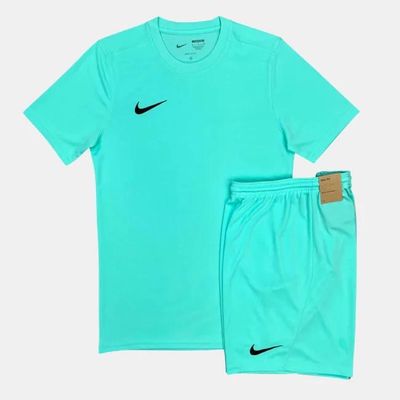 Nike Turquoise Sports T-Shirt And Shorts Set