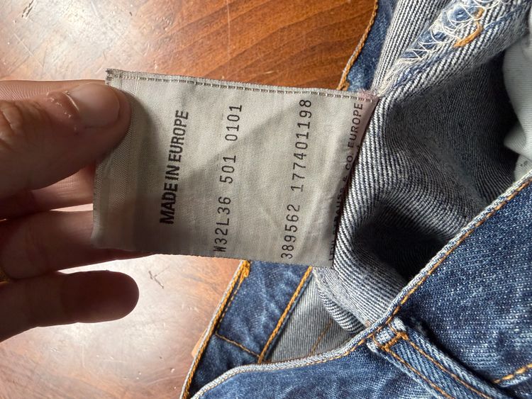 Levi'S 501 blu denim w32  image 4