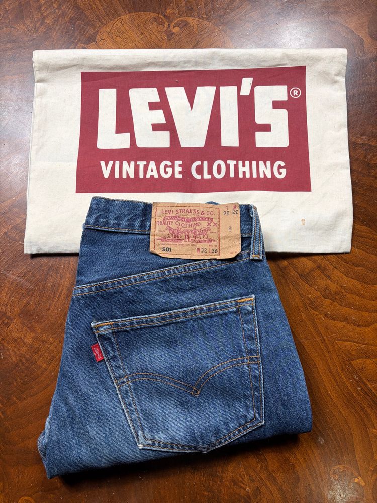 Levi'S 501 blu denim w32 