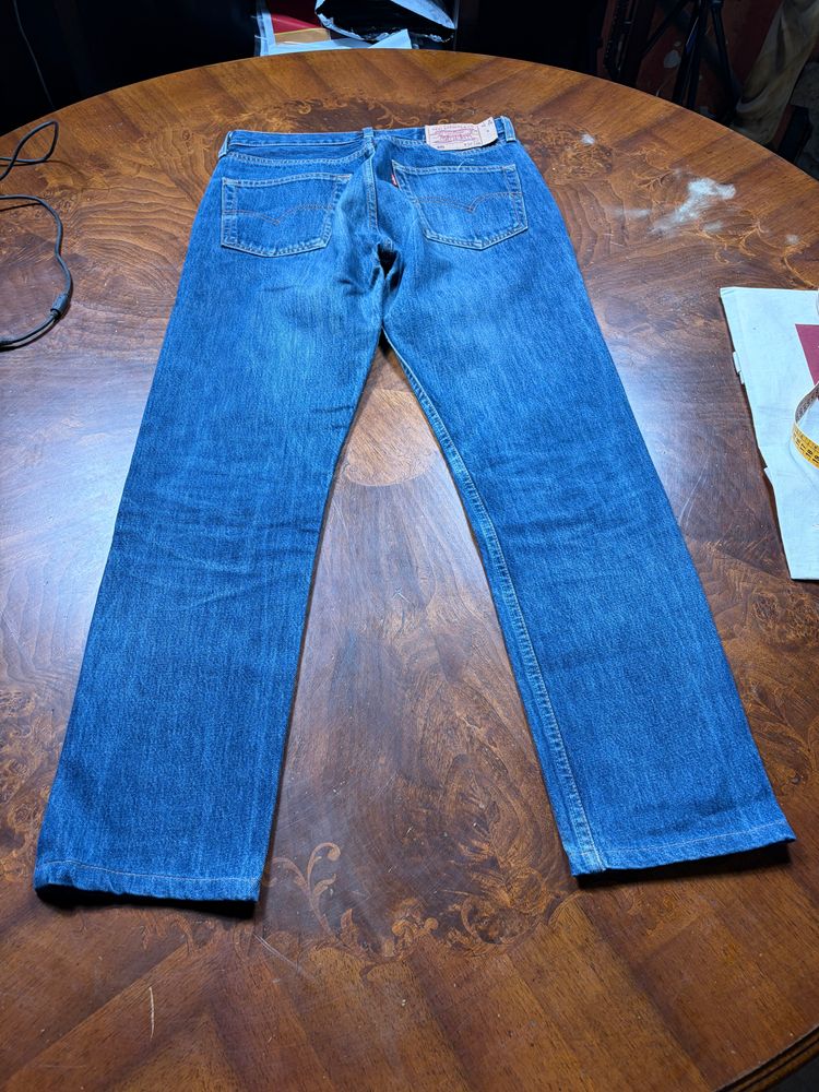Levi'S 501 blu denim w32  image 5