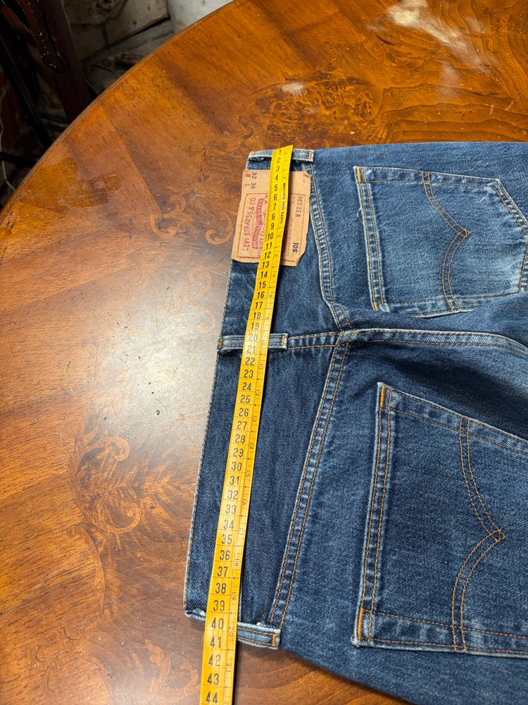 Levi'S 501 blu denim w32  image 6