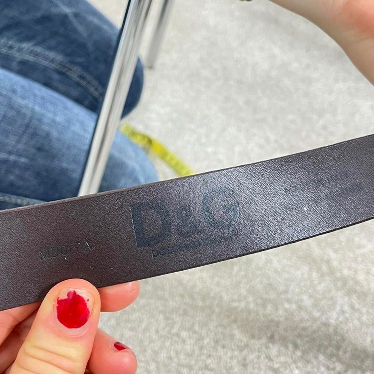 Dolce & Gabbana Brown Leather Belt With D&G Buckle image 4