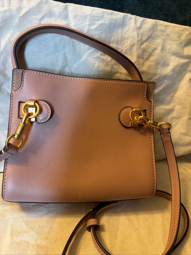 Tory Burch Lee Radziwill Petite Tote Bag Pink £660 New Leather Mini Crossbody image 3