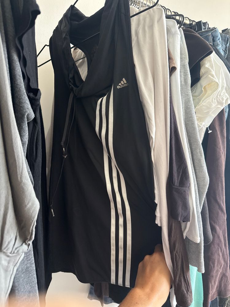 Black Adidas cowl neck top - Size M image 1