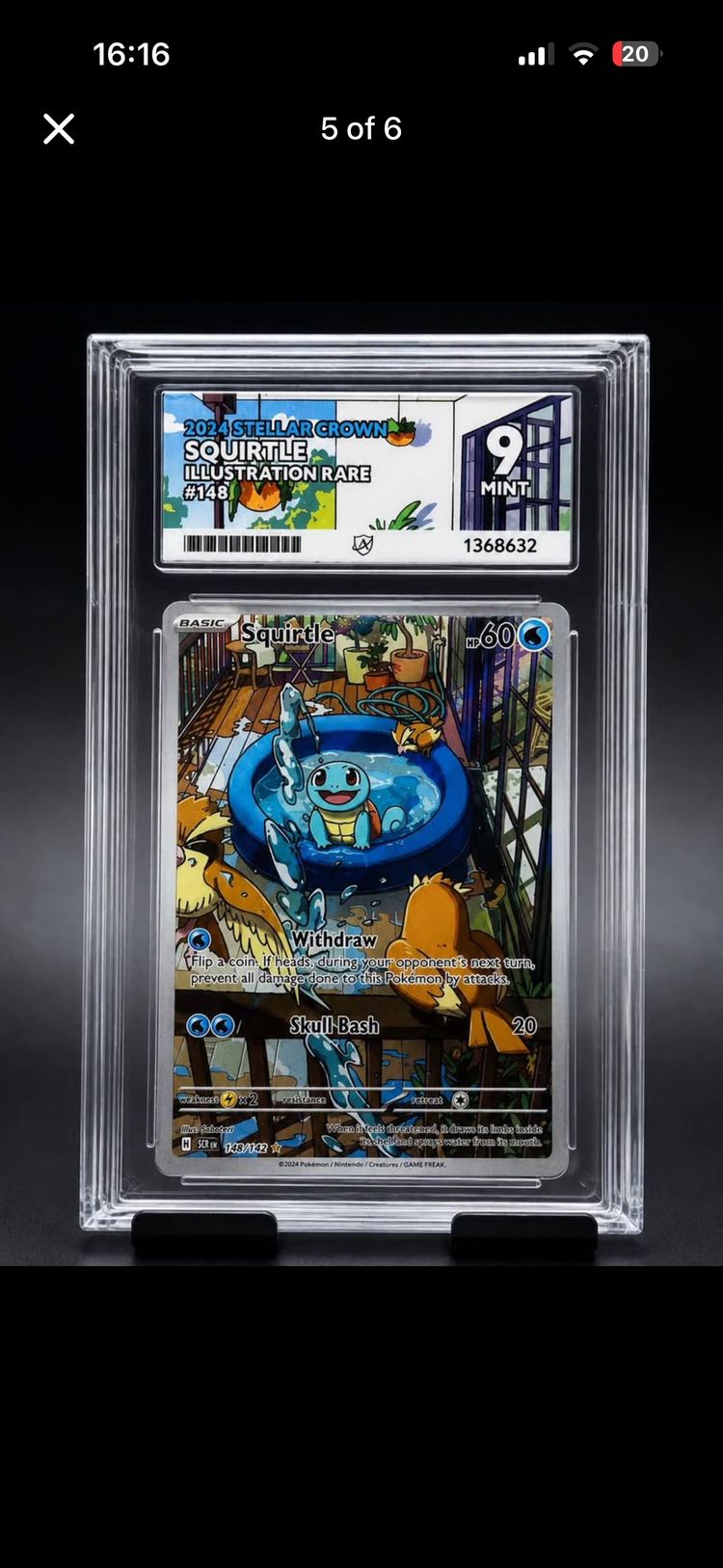 ACE 9 SQUIRTLE STELLER CROWN image 1