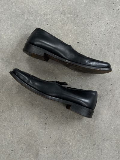 Giorgio Armani 1990s Leather Apron Toe Loafers - UK 7 11