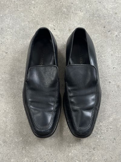 Giorgio Armani 1990s Leather Apron Toe Loafers - UK 7 2