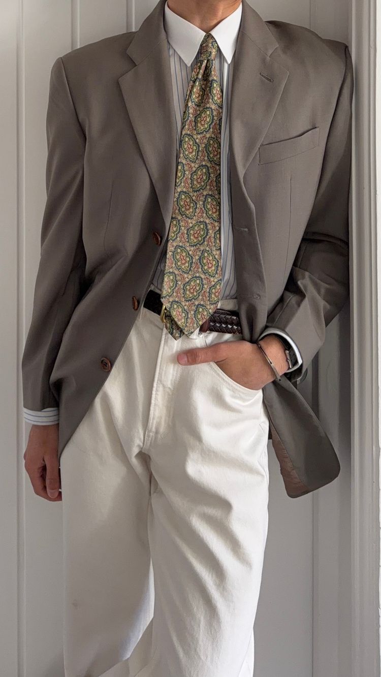 Armani 1990s 3B Wool Sport Jacket Blazer Mushroom Taupe - Size L image 8
