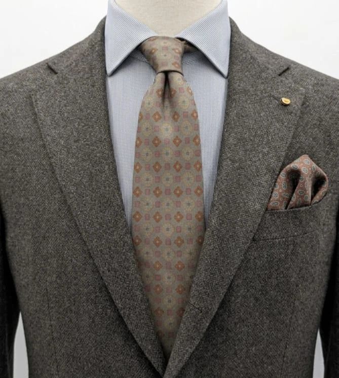 Cravatta Galante Made in Italy vintage fantasia geometrica floreale – uomo image 1