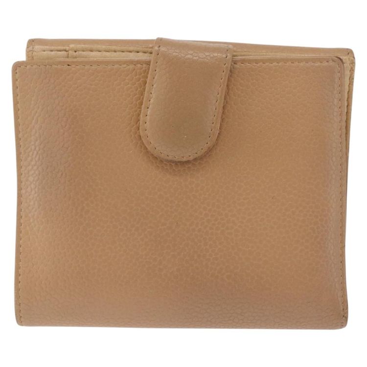CHANEL Wallet Caviar Skin Beige CC Auth 211073 - Jerrillo image 3