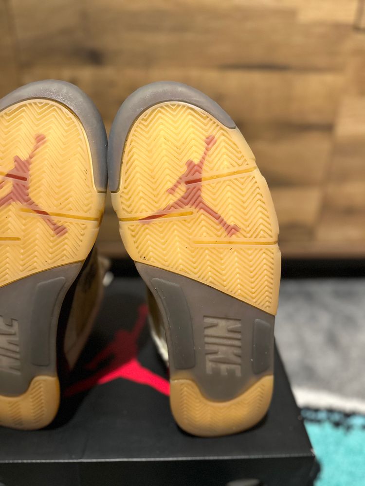 Nike Jordan 5 Retro Off-White “Off-White Sail” U.K. 9 obraz 5