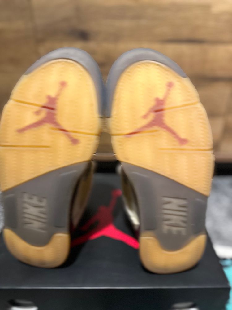Nike Jordan 5 Retro Off-White “Off-White Sail” U.K. 9 obraz 4