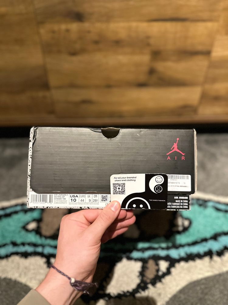 Nike Jordan 5 Retro Off-White “Off-White Sail” U.K. 9 obraz 9