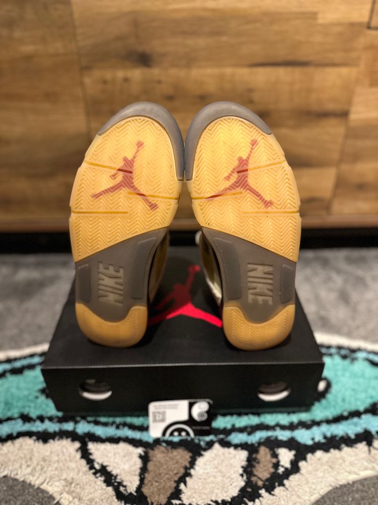 Nike Jordan 5 Retro Off-White “Off-White Sail” U.K. 9 obraz 3
