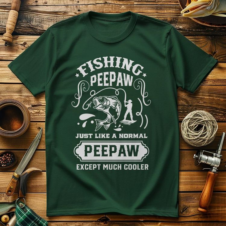 Fishing Peepaw Just Cooler Than T-Shirt 9