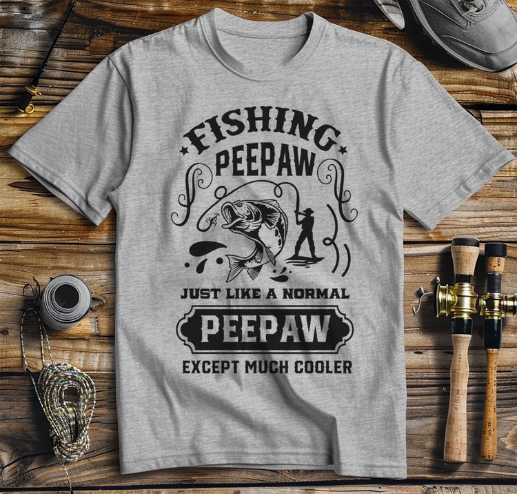 Fishing Peepaw Just Cooler Than T-Shirt 4
