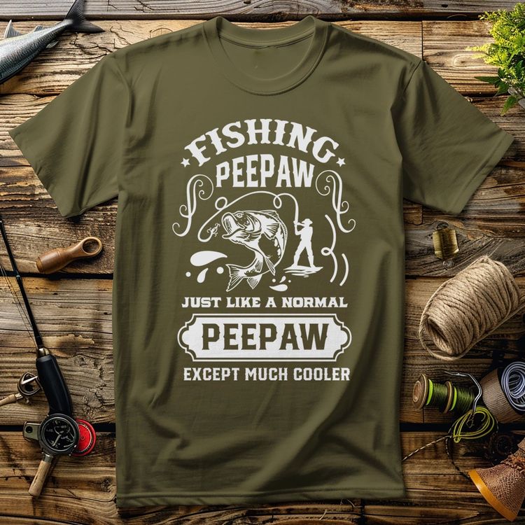 Fishing Peepaw Just Cooler Than T-Shirt 18