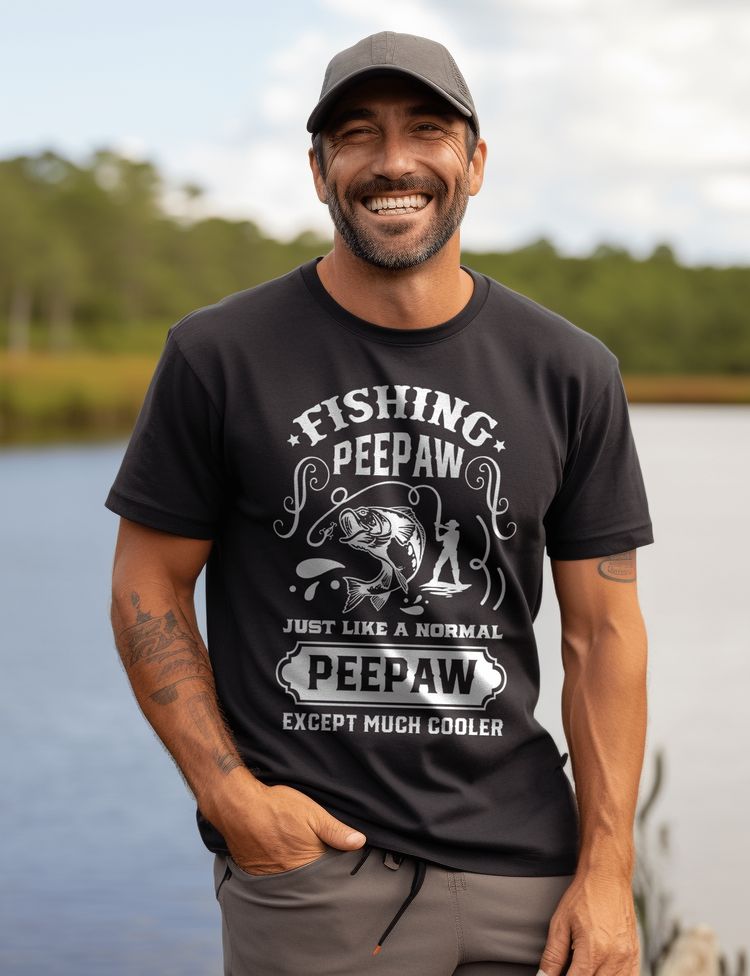 Fishing Peepaw Just Cooler Than T-Shirt 14