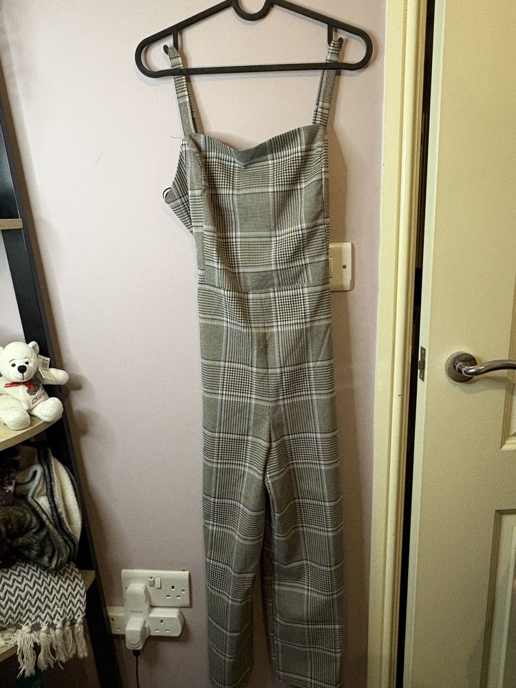 Checked Jumpsuit