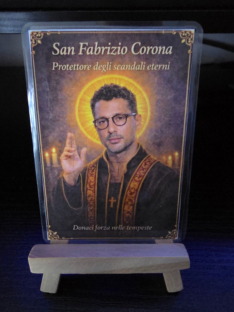 Other Santino artistico Fabrizio Corona con preghiera sul retro product image