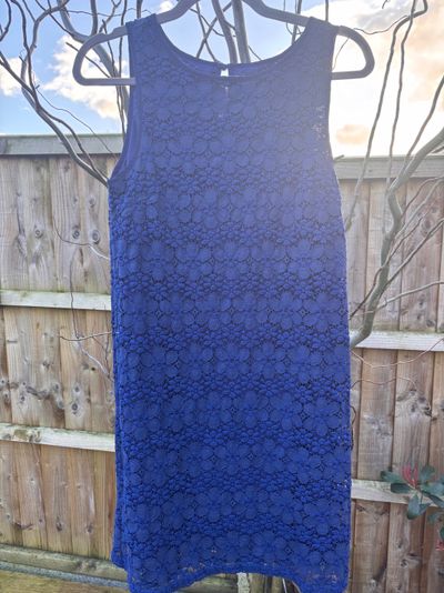 New look navy lace dress (uk10)