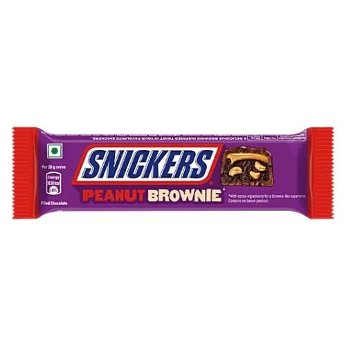 Snickers Peanut Brownie Chocolate Bar 45g (India)