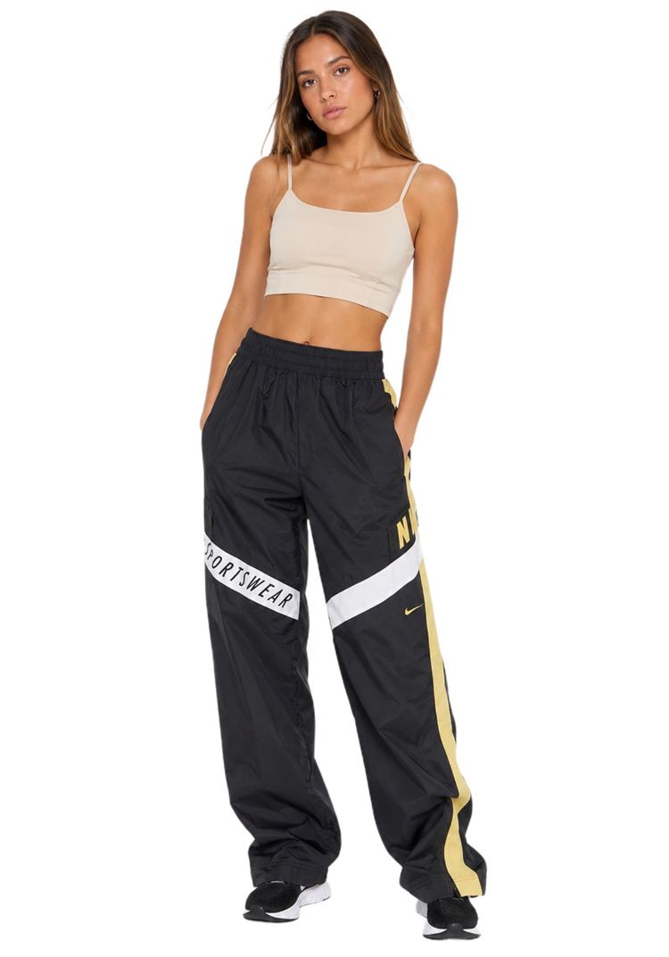 Nike Black And Yellow Sportswear Pants