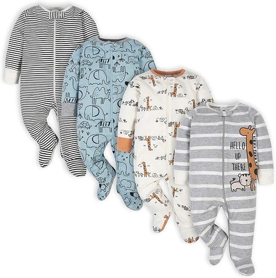 Baby Footed Sleepsuits Set