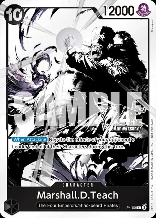 Marshall.D.Teach (P-100) 4th Anniversary! Treasure Campaign Pack - ENG image 1
