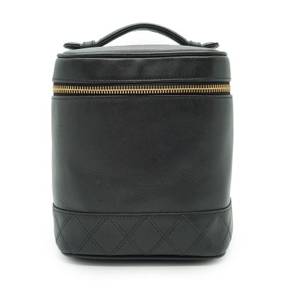 Borsa Cosmetica Chanel Vintage in Pelle Nera