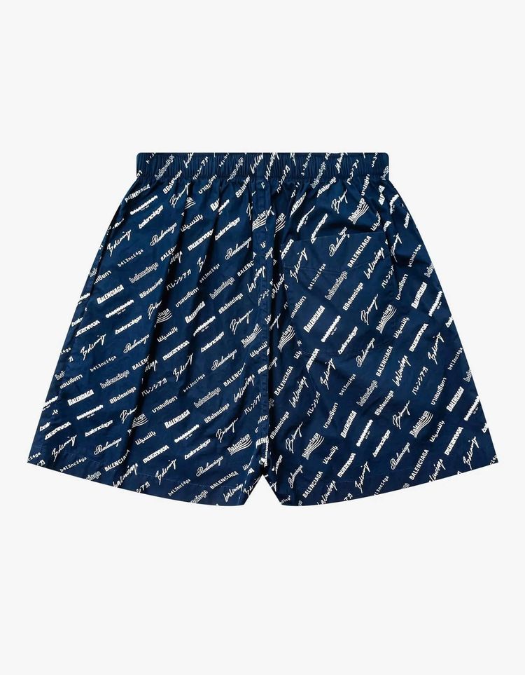 Balenciaga Blue Logomania Pyjama Shorts 3