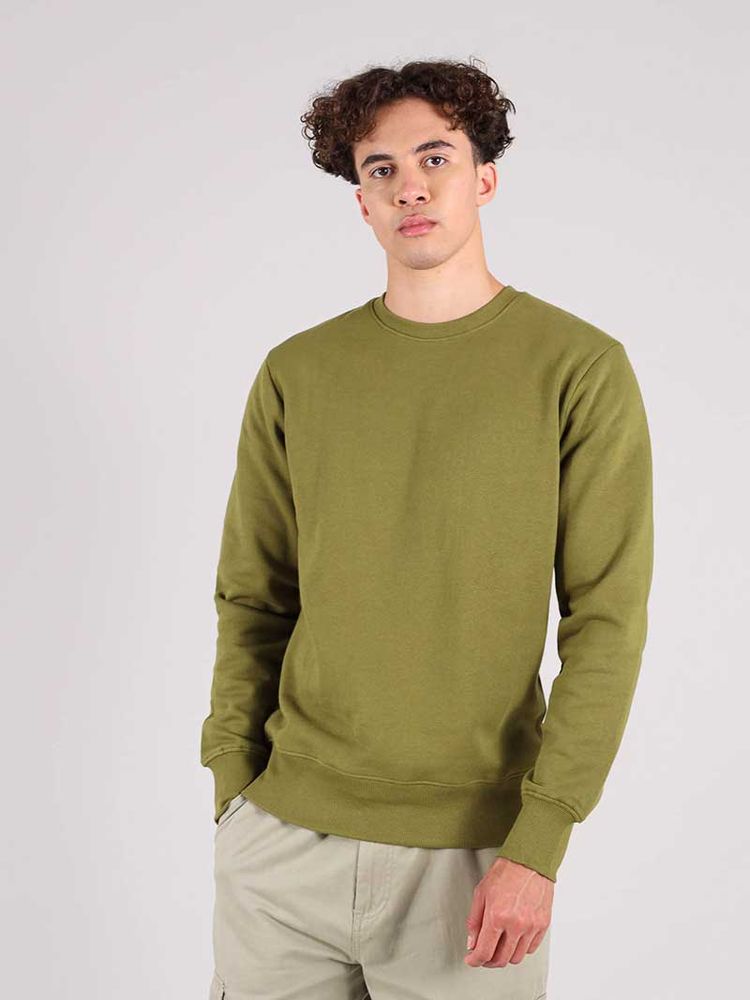 The OG Mens Sweatshirt, Organic Cotton, in Khaki Green