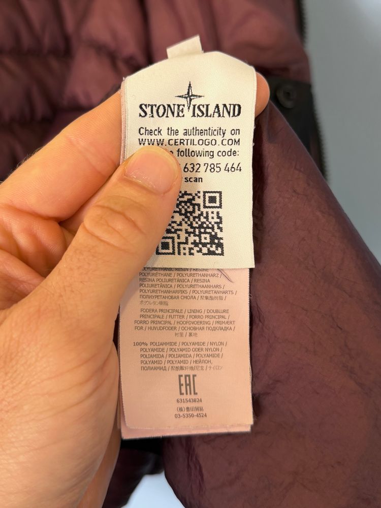 XXL Stone Island Burgundy Purple Garment Dyed Down 26 GR X SQM N Jacket image 6