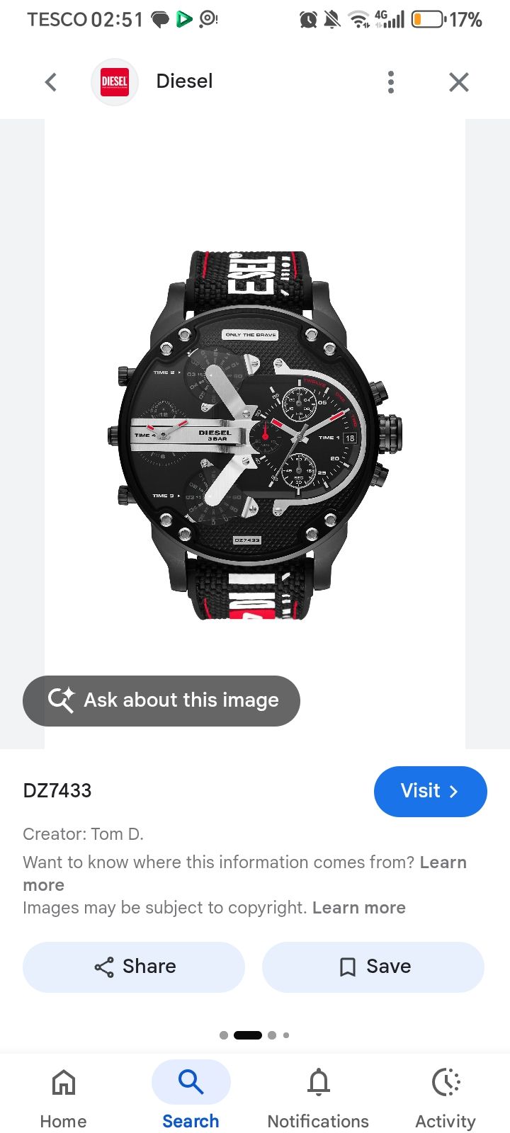 Diesel Diesel Big Daddy 2.0 watch product image