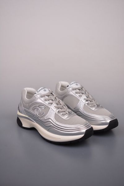 Chanel Silver Sneakers